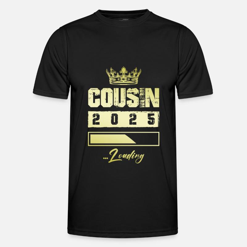 Cousin 2025 Loading - Männer Funktions-T-Shirt - Schwarz