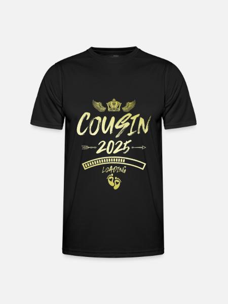 Cousin 2025 Loading Saying - Men's Functional T-Shirt - black