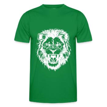 Löwe Design - Men's Functional T-Shirt - kelly green - Front - AI Model Male 178 dark (178cm)