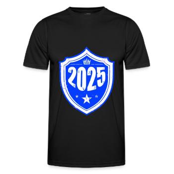2025 jahr - Männer Funktions-T-Shirt - Schwarz - Vorne - AI Model Male 178 dark (178cm)