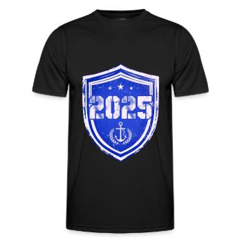 2025 jahr - Männer Funktions-T-Shirt - Schwarz - Vorne - AI Model Male 178 dark (178cm)