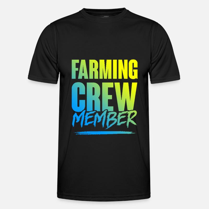 Farming Crew - Männer Funktions-T-Shirt - Schwarz