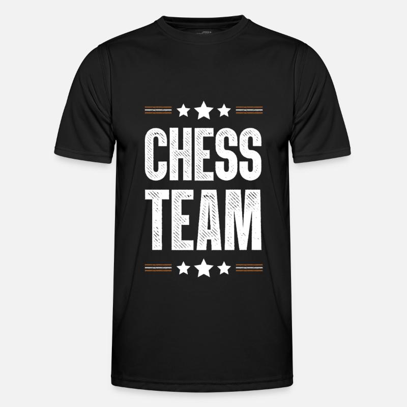 Chess Team - Männer Funktions-T-Shirt - Schwarz