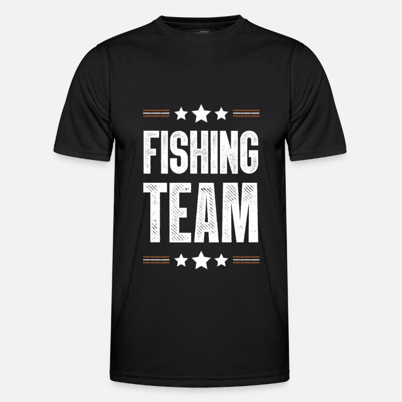 Fishing Team - Männer Funktions-T-Shirt - Schwarz