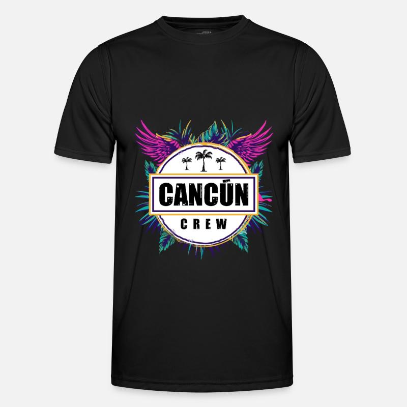 Cancun Crew Tropisch - Männer Funktions-T-Shirt - Schwarz
