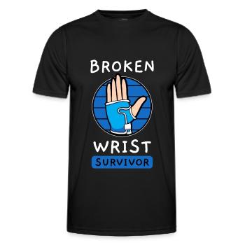Broken Wrist Survivor - T-shirt sport Homme - noir - Devant - AI Model Male 178 dark (178cm)