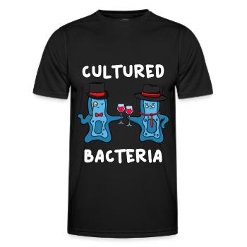 Culture Bacteria Biologie - Männer Funktions-T-Shirt - Schwarz - Vorne - AI Model Male 178 dark (178cm)