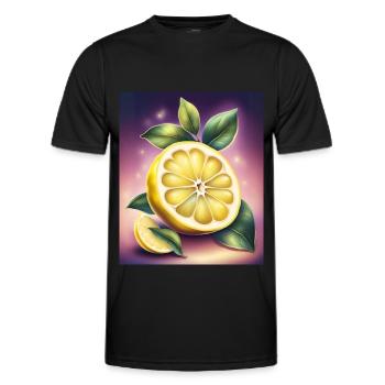 Süß-saure Zitrone - Männer Funktions-T-Shirt - Schwarz - Vorne - AI Model Male 178 dark (178cm)