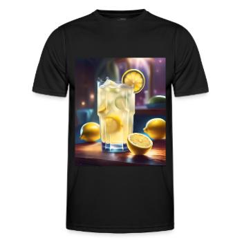Saurer Zitronensaft - Männer Funktions-T-Shirt - Schwarz - Vorne - AI Model Male 178 dark (178cm)