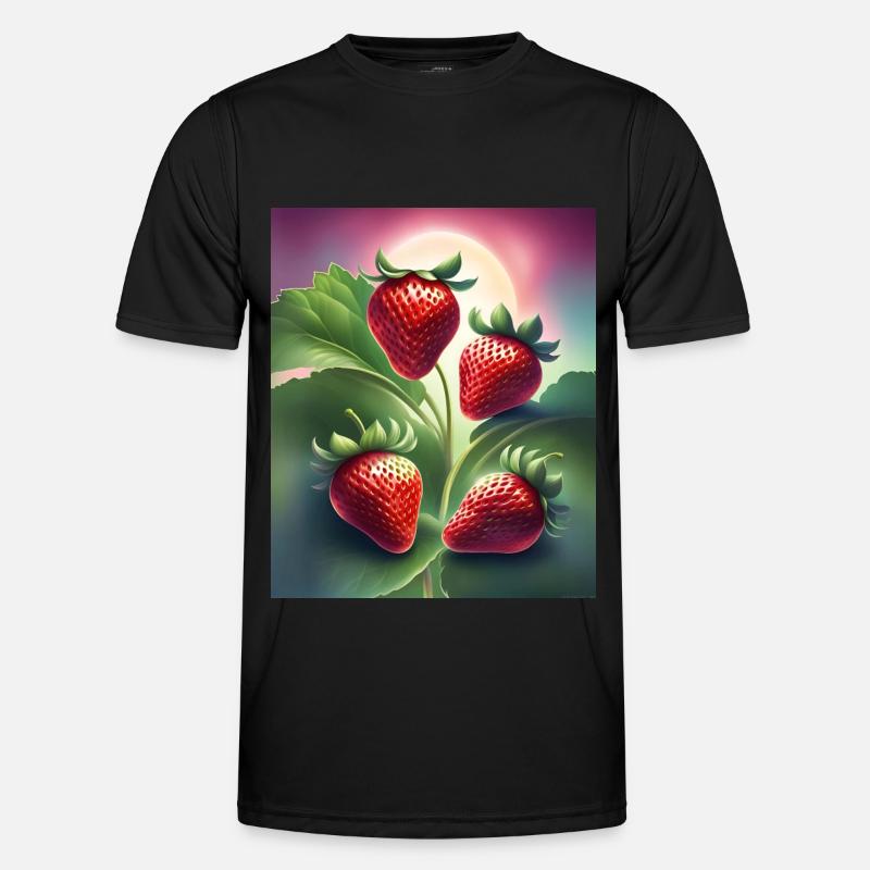 Vier leckere Erdbeeren Männer Funktions-T-Shirt