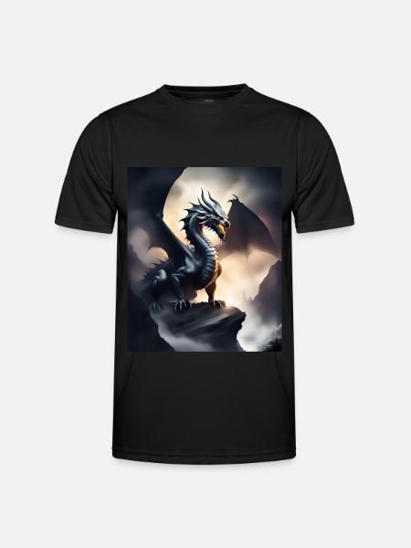 dark shadow dragon - Men's Functional T-Shirt - black