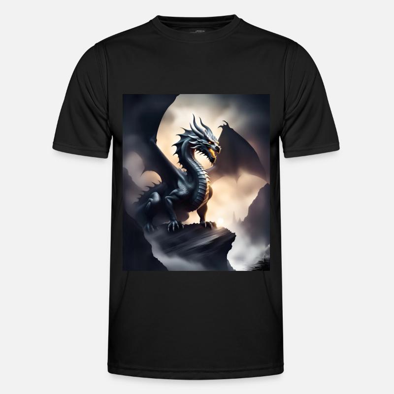 Dunkler Schattendrache - Männer Funktions-T-Shirt - Schwarz