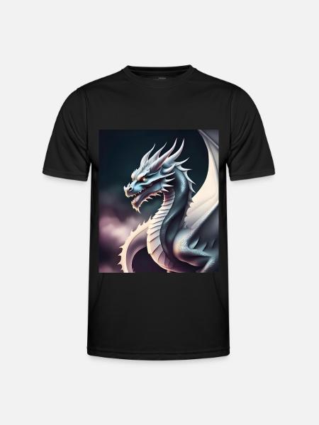 Dragon silhouette - Men's Functional T-Shirt - black