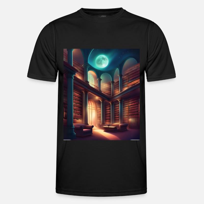 Fantasy library - Men's Functional T-Shirt - black