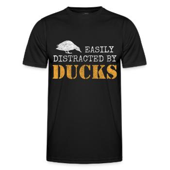 Duck Quack Animals - Men's Functional T-Shirt - black - Front - AI Model Male 178 dark (178cm)