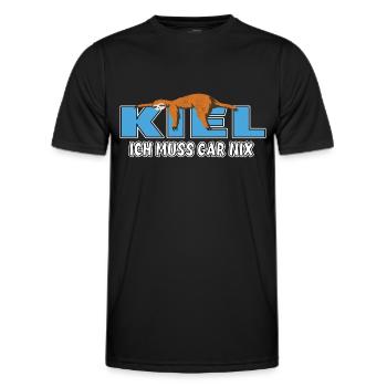 Kiel ich muss gar nix Faultier Heimat - Männer Funktions-T-Shirt - Schwarz - Vorne - AI Model Male 178 dark (178cm)