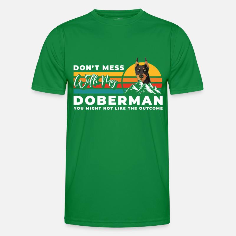 Dobermann Hunderasse Hundefreund Männer Funktions-T-Shirt
