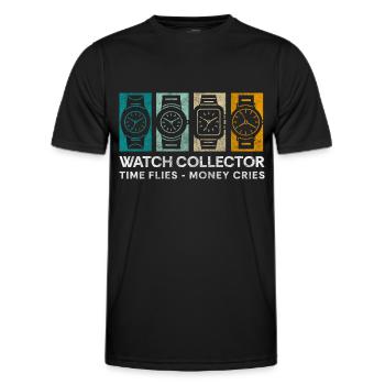 Wristwatch Lifestyle Valuable Investment - Men's Functional T-Shirt - black - Front - AI Model Male 178 dark (178cm)