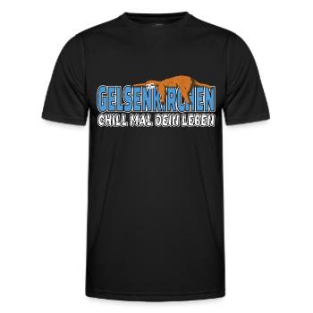 Gelsenkirchen chill mal dein Leben Faultier Heimat - Männer Funktions-T-Shirt - Schwarz - Vorne - AI Model Male 178 dark (178cm)
