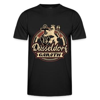 Düsseldorf Garath Retro Design - Männer Funktions-T-Shirt - Schwarz - Vorne - AI Model Male 178 dark (178cm)