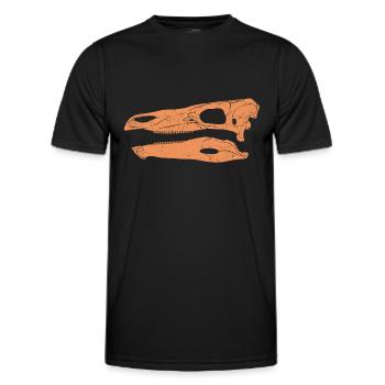 Stegosaurus Fossil Schädel - Männer Funktions-T-Shirt - Schwarz - Vorne - AI Model Male 178 dark (178cm)