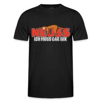 Neuss ich muss gar nix Faultier Heimat - Männer Funktions-T-Shirt - Schwarz - Vorne - AI Model Male 178 dark (178cm)