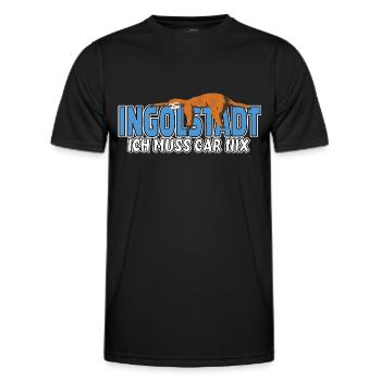 Ingolstadt ich muss gar nix Faultier Heimat - Männer Funktions-T-Shirt - Schwarz - Vorne - AI Model Male 178 dark (178cm)