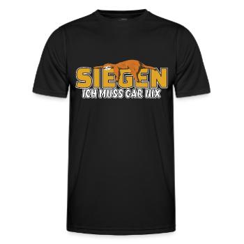 Siegen ich muss gar nix Faultier Heimat - Männer Funktions-T-Shirt - Schwarz - Vorne - AI Model Male 178 dark (178cm)