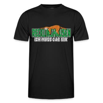 Recklinghausen ich muss gar nix Faultier Heimat - Männer Funktions-T-Shirt - Schwarz - Vorne - AI Model Male 178 dark (178cm)