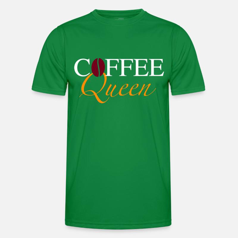 Coffee Queen mit Bohne Männer Funktions-T-Shirt