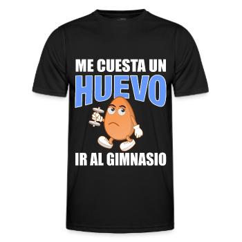 Cela me coûte cher d’aller à la salle de sport - T-shirt sport Homme - noir - Devant - AI Model Male 178 dark (178cm)