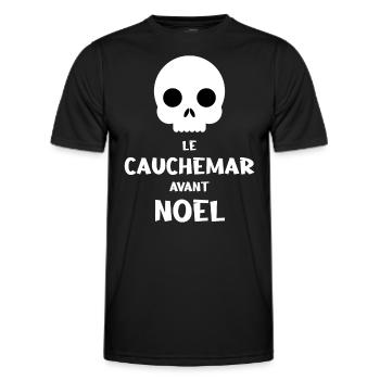 Le cauchemar avant le Noël - T-shirt sport Homme - noir - Devant - AI Model Male 178 dark (178cm)