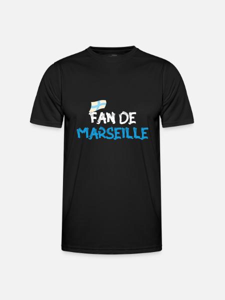 Fan de Marseille - T-shirt sport Homme - noir