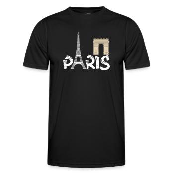 PARIS - Men's Functional T-Shirt - black - Front - AI Model Male 178 dark (178cm)