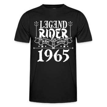 Legend Rider Are geboren 1965 - Männer Funktions-T-Shirt - Schwarz - Vorne - AI Model Male 178 dark (178cm)