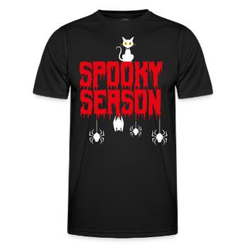 SPOOKY season . - Men's Functional T-Shirt - black - Front - AI Model Male 178 dark (178cm)