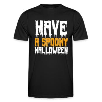 Haben Sie ein gruseliges Halloween. - Männer Funktions-T-Shirt - Schwarz - Vorne - AI Model Male 178 dark (178cm)