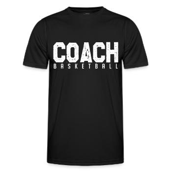 Basketball Coach. basketball coach. coach. - Men's Functional T-Shirt - black - Front - AI Model Male 178 dark (178cm)