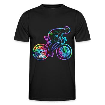 Neon cycling - Men's Functional T-Shirt - black - Front - AI Model Male 178 dark (178cm)