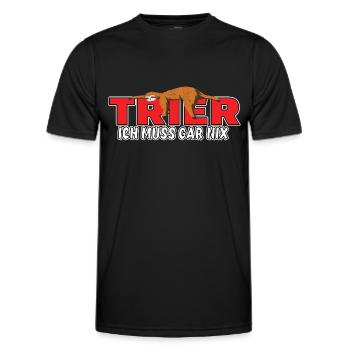 Trier ich muss gar nix Faultier Heimat - Männer Funktions-T-Shirt - Schwarz - Vorne - AI Model Male 178 dark (178cm)