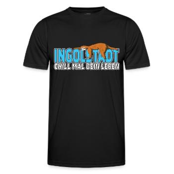 Ingolstadt chill mal dein Leben Faultier Heimat - Männer Funktions-T-Shirt - Schwarz - Vorne - AI Model Male 178 dark (178cm)