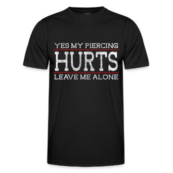 Piercer Stechen Körperschmuck Stecker - Männer Funktions-T-Shirt - Schwarz - Vorne - AI Model Male 178 dark (178cm)