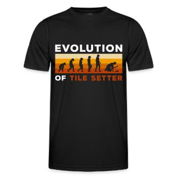 Craftsman Profession Tiler Further training - Men's Functional T-Shirt - black - Front - AI Model Male 178 dark (178cm)