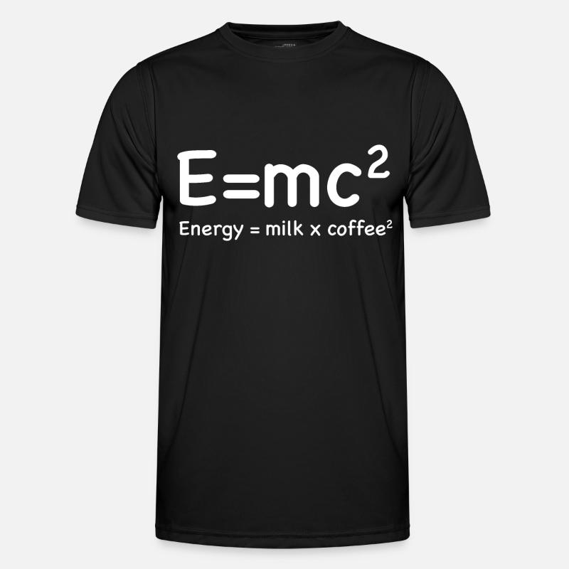 e=mc² - Energy = Milk x Coffee² - Men's Functional T-Shirt - black