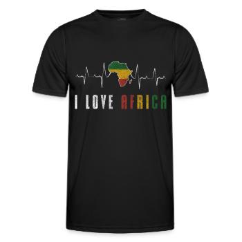 Africa Nature Conservation - Men's Functional T-Shirt - black - Front - AI Model Male 178 dark (178cm)