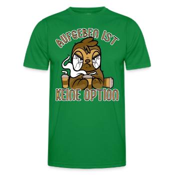 Kaffee aufgeben ist keine Option böses Faultier - Männer Funktions-T-Shirt - Kelly Green - Vorne - AI Model Male 178 dark (178cm)