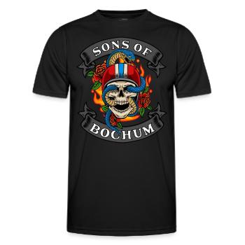 Bochum Biker Geschenk sons of Bochum - Men's Functional T-Shirt - black - Front - AI Model Male 178 dark (178cm)