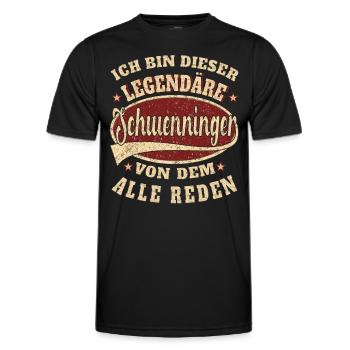 Je suis ce Schwenninger légendaire - T-shirt sport Homme - noir - Devant - AI Model Male 178 dark (178cm)