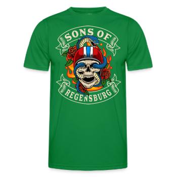 Regensburg Biker Geschenk fils de Regensburg - T-shirt sport Homme - vert - Devant - AI Model Male 178 dark (178cm)
