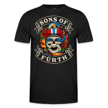 Fürth Biker Geschenk fils de Fürth Heimat - T-shirt sport Homme - noir - Devant - AI Model Male 178 dark (178cm)